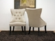 Daphne Scooped Back Neutral Linen Fabric Modern Dining Chair (Set of 2) - click to enlarge