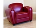 Dion Deep Red Leather Sofa and Two Chairs Set - click to enlarge