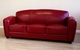 Dion Deep Red Leather Sofa and Two Chairs Set - click to enlarge