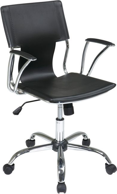 Dorado Office Chair Black PVC Material - DOR26-BK - Avenue Six