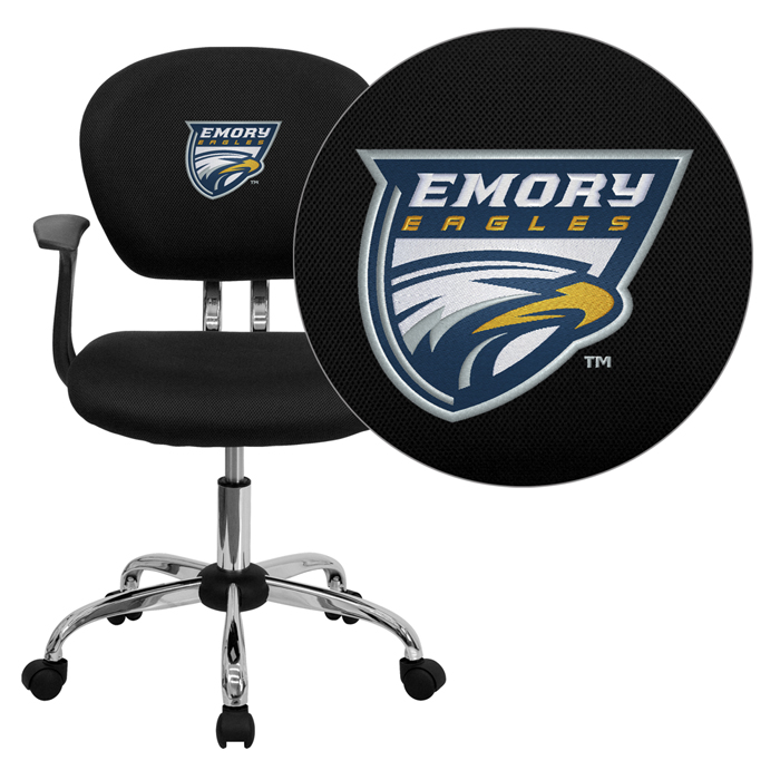 Emory University Eagles Black Mesh Task Chair with Arms