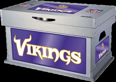 Franklin Sports NFL Minnesota Vikings Wood Foot Locker - click to enlarge