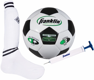 Franklin Sports S3 Complete Pee Wee Soccer Set / Pump - click to enlarge