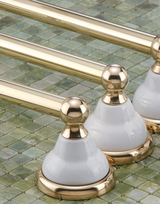 Gatco Franciscan 24" Towel Bar with Brass Finish - click to enlarge