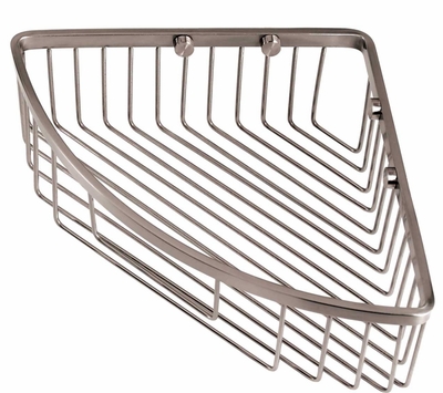 Gatco Satin Nickel Corner Shower Basket - click to enlarge