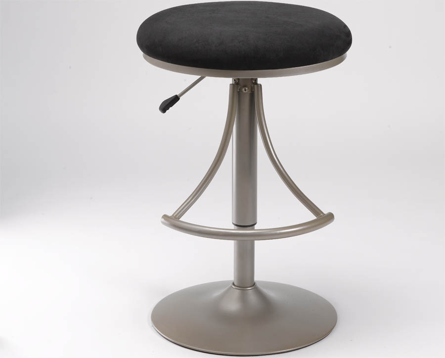 Hillsdale Backless Swivel Venus Bar Stool with Black Suede - 4209