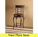 Hillsdale Granada Dark Chestnut Swivel Stool - Vinyl Seat