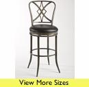 Hillsdale Jacqueline Swivel Stool Pewter Rub / Black