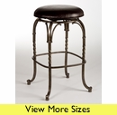 Hillsdale Keene Backless Swivel Stool Pewter / Antique Bronze Highlights