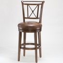 Hillsdale Lemans Swivel Counter Stool - Distressed Medium Brown Cherry
