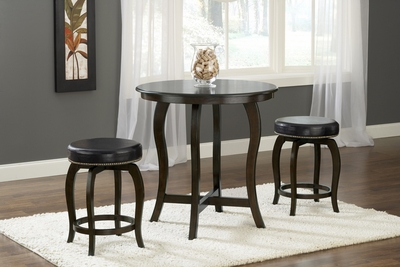 Hillsdale Wilmington Gathering Set with Black Vinyl Seats - click to enlarge