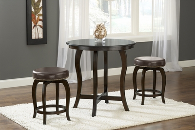 Hillsdale Wilmington Gathering Set with Brown Vinyl Seats - click to enlarge