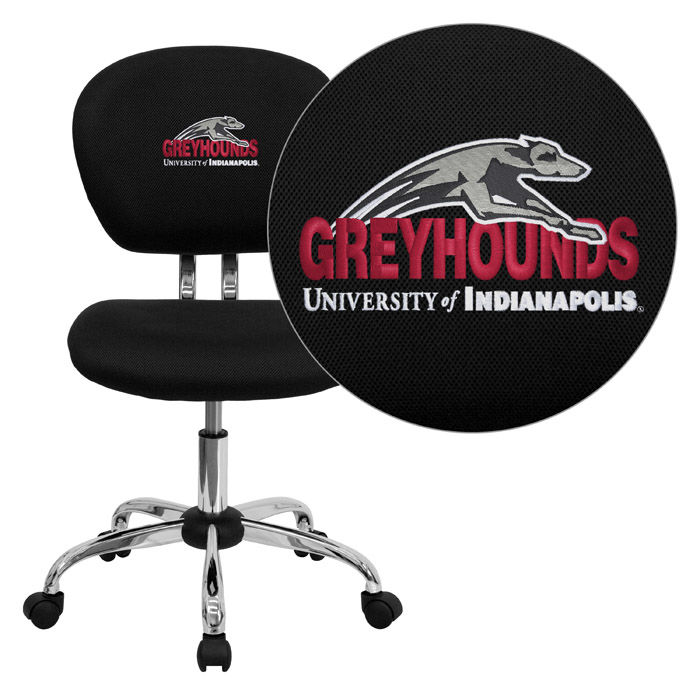 Indianapolis Greyhounds Embroidered Black Mesh Task Chair