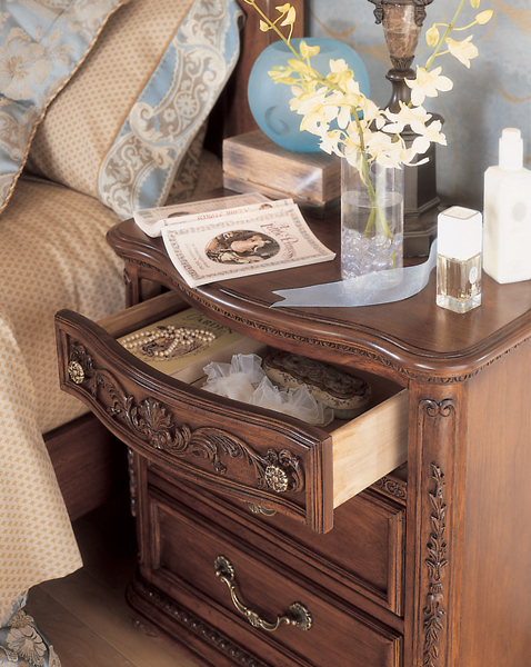 Lea Jessica McClintock Nightstand in Heirloom Cherry - 228-431