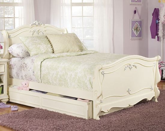 Lea Jessica McClintock Twin Sleigh Bedroom Set with Chest - 203