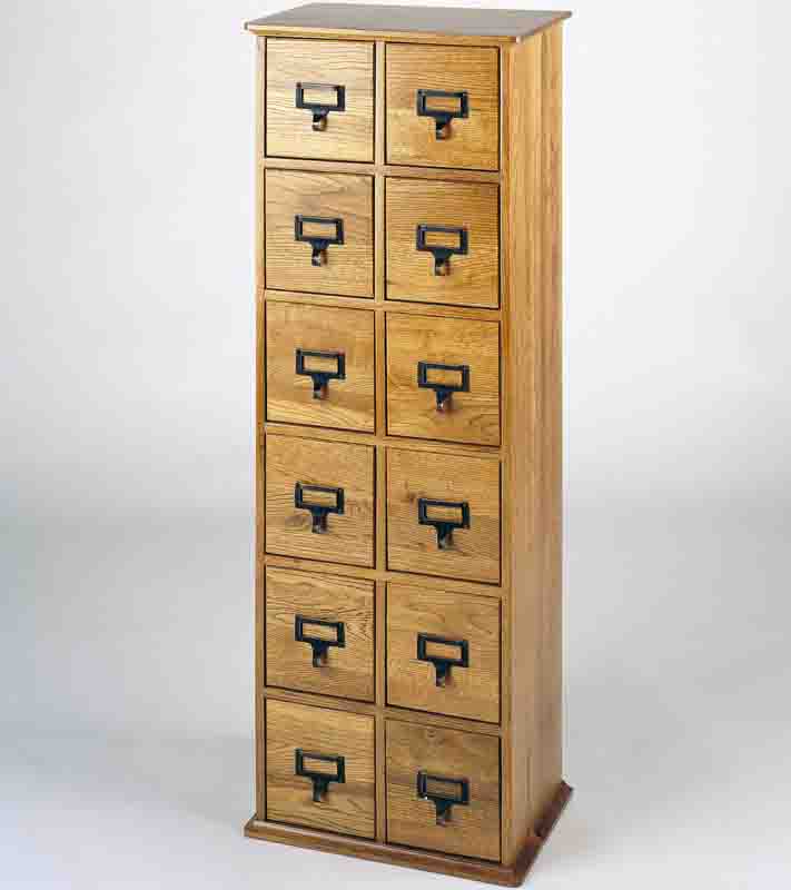 Leslie Dame CD-228 Oak Library Style Multimedia Cabinet - CD-228