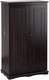 Leslie Dame CD-612-78 Espresso Mission Style Multimedia Cabinet - click to enlarge