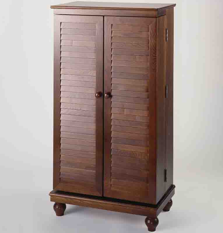 Leslie Dame CD-612VM Merlot Mission Style Louvered Door Multimedia