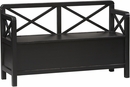 Linon Anna Antique Black Storage Bench