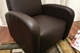 Marena Brown Leather Contemporary Club Chair - click to enlarge