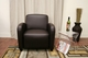 Marena Brown Leather Contemporary Club Chair - click to enlarge