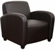 Marena Brown Leather Contemporary Club Chair - click to enlarge