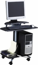 Mayline FDP Mobile PC Workstation in Charcoal Black