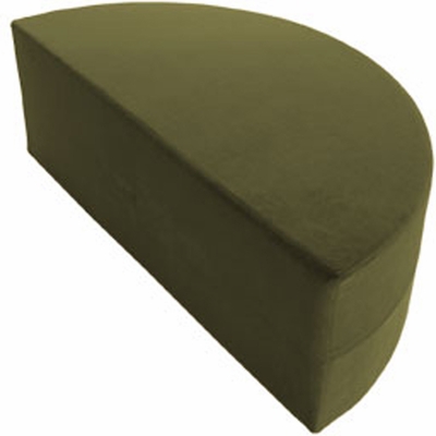 Moz Half Round Modular Beanbag Seating in Suede Olive - click to enlarge
