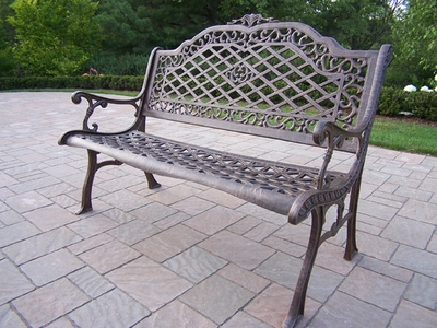 Oakland Living Mississippi High Back Patio Bench - click to enlarge