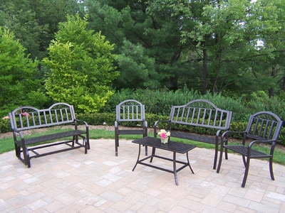 Oakland Living Rochester 5Pc Seating Set with Glider - click to enlarge