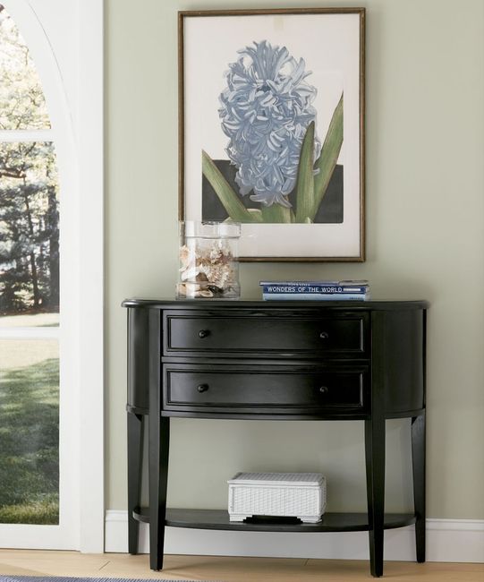 Powell Furniture Console Cabinet With Mirrored Glass Door | Cabinets ...