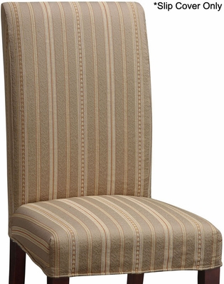 Powell Woven Taupe with Copper Gold & White Stripes Slip Over - Fits 741-440 Chair - click to enlarge
