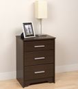 Prepac Coal Harbor Espresso Tall 3 Drawer Night Stand
