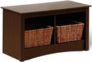 Prepac Espresso Twin Small Cubbie Bench - ESC-3620
