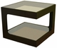 Sangria Glass Top Accent End Table - click to enlarge
