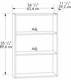 Sauder Beginnings 3-Shelf Bookcase Oregon Oak - click to enlarge