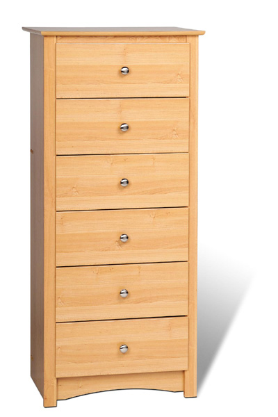 Sonoma 6 Drawer Tall Lingerie Chest in Maple - Prepac - Prepac