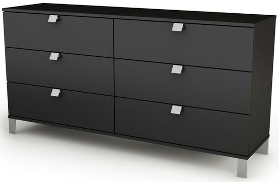 South Shore Spark 6 Drawer Dresser in Pure Black - 3270010 - South Shore  Furniture