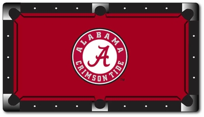 Sports Fan Alabama Crimson Tide 8 Ft Billiard Cloth with Rails - click to enlarge