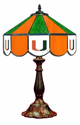 Sports Fan Miami Hurricanes Table Lamp - click to enlarge