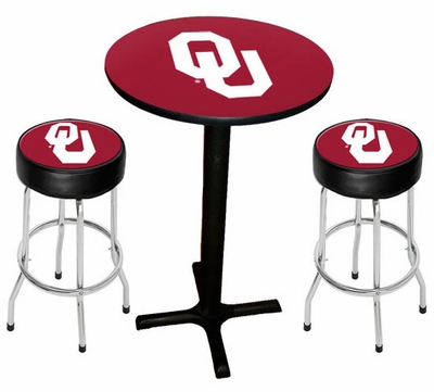 Sports Fan Oklahoma Sooners Black Pub Set - click to enlarge