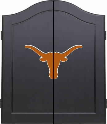 Sports Fan Texas Longhorns Black Dart Board Cabinet - click to enlarge