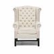 Sussex Beige Linen Club Chair with Button Tufted Backrest (Set of 2) - click to enlarge