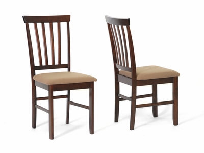 Tiffany Espresso Brown Wood Modern Dining Chair (Set of 2) - click to enlarge