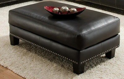 Verona V Kimberly Ottoman in Apache Black - click to enlarge