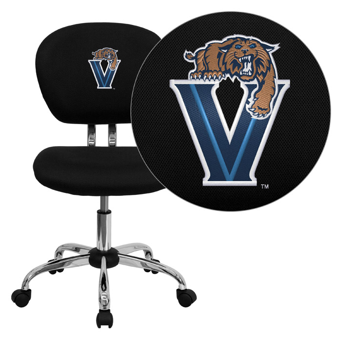 Villanova University Wildcats Black Mesh Task Chair - Thumbnail 2