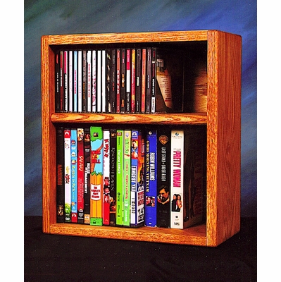 Wood Shed Desktop or Shelf CD-DVD-VHS Combination Storage Rack - 211-1W ...
