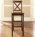 X-Back Bar Stool - Mahogany with 30 Seat Height