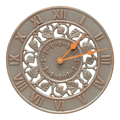 Clock Indoor Outdoor Round Clock Wall Mount With Large Suction Cup Traditional Pointer Type Clock For Patio Home Decor Bathroom Living Room Toilet