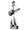 Elvis B&W White Jacket Cardboard Cutout